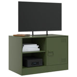 TV Cabinets 2 pcs Olive Green 67x39x44 cm Steel 841700