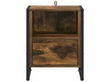 Bedside Table Smoke Oak 39.5 x 30 x 50 cm Engineered Wood 886658