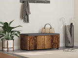 Hall Bench Old Wood 80 x 38 x 46 cm Engineered Wood and Fabric 891486