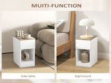 Set of Two Modern Storage Bedside Tables - White T3398P343532