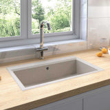 Kitchen Sink Beige 79 x 50 x 31 cm Quartz and Resin 147055