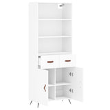 Highboard White 69.5x34x180 cm Engineered Wood 3200489