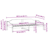 Bed Frame without Mattress 90x200 cm Solid Wood Pine 850914