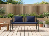 Outdoor Benches 2 -Seater 116 x 56 x 75 cm Poly Rattan 42025355