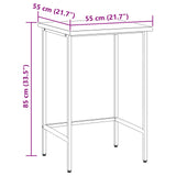 Corner Table Grey 55 x 55 x 85 cm Steel and Engineered Wood 4103466
