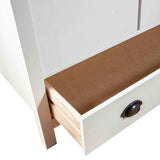 2-Door Wardrobe Hill White 89x50x170 cm Solid Pine Wood 288948
