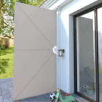 Collapsible Terrace Side Awning Cream 400x200 cm 44570