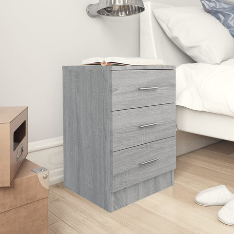 ZNTS Bedside Cabinet Grey Sonoma 38x35x56 cm Engineered Wood 815323