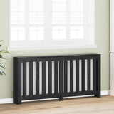 Radiator Cover Black Oak 175 x 20 x 82 cm Engineered Wood 869226
