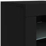 Sideboard with LED Lights Black 123x37x67 cm 3209080