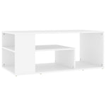 Coffee Table White 100x50x40 cm Engineered Wood 806921
