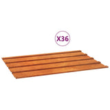 Roof Panels 36 pcs Rusty 60x44 cm Corten Steel 151971