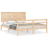 Bed Frame without Mattress King Size Solid Wood 3195226