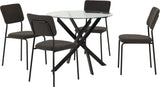 ZNTS Sheldon Round Glass Top Dining Set 400-401-285