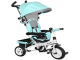 6 in 1 Kids Trike Push Bike w/ Push Handle, Canopy, 5-point Safety Belt, Storage, Footrest, Brake, T3398P347546