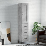 Highboard Concrete Grey 34,5x34x180 cm Engineered Wood 3200205