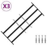 Security Grille for Windows with 3 Crossbars 3 pcs 63-114 cm 42031286