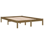 810040 Bed Frame without Mattress Honey Brown Solid Wood 200x200 cm