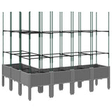 Garden Planter with Trellis Light Grey 160x120x142.5 cm PP 367967