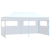 Professional Folding Party Tent with 4 Sidewalls 3x6 m Steel White 48868