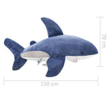 White Shark Cuddly Toy Plush Blue and White 80227