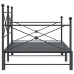 ZNTS Daybed with Trundle without Mattress Black 107x203 cm Steel 4104678