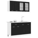 Kitchen Unit LYON 4 pcs Black Oak Engineered Wood 3445848