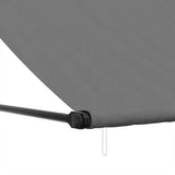 Retractable Awning Anthracite 400x150 cm Fabric and Steel 368756