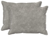 Cushion with Pillow HOUTEN 2 pcs Light Grey Microfiber Fleece 936330