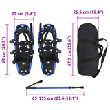 3 in 1 Snowshoes Blue and Black 53 x 21 cm Aluminum and HDPE 42021422