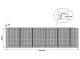 Gabion with 5 mm Wire and 5x2.5 cm Mesh 550x30x200 cm 3463733
