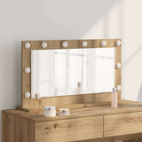 Vanity Mirror Rectangular Artisan Oak 80 x 45 x 18 cm 868324