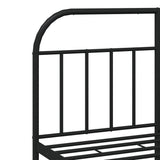 Bed Frame Black Powder-Coated Steel 140 x 200 cm Bed Frame 353636