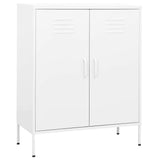 Storage Cabinet White Steel Medium Storage Cabinet Rectangular 336170