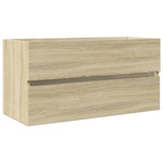 ZNTS 2 Piece Bathroom Furniture Set Ceramic and Engineered Wood 3307660