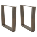 Coffee Table Legs V-Shape 2 pcs Natural Steel 60x cm Steel 4012635