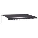 Retractable Awning Anthracite 350 x 200 cm Fabric 3329651