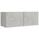 8 Piece TV Cabinet Set Concrete Grey Engineered Wood 3114217