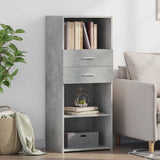 Highboard Concrete Grey 50x42.5x124 cm Engineered Wood 846176