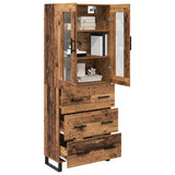 Highboard with Drawer 2 pcs Old Wood Engineered Wood 3415769