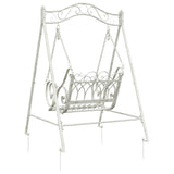 Swing Bench Steel 113 x 121.5 x 168 cm Antique White 3429260
