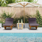 Sun Lounger 2 pcs Brown 60 x 154 x 74cm Solid Acacia wood 3329135