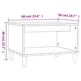 Coffee Table Grey Sonoma 60x50x40 cm Engineered Wood 817520