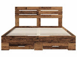 Bed Frame with Drawer with Headboard Manual Engineered Wood 3411673