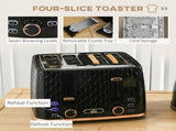 1.7L 3000W Fast Boil Kettle & 4 Slice Toaster Set, Kettle and Toaster Set with 7 Browning Controls, T3398P329562