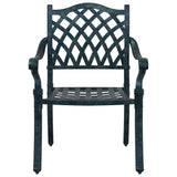 Garden Chair 2 pcs Green 56 x 55 x 92.5cm Aluminium 42002377