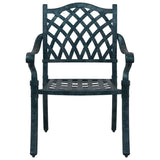 Garden Chair 2 pcs Green 55 x 56.5 x 91cm Aluminium 42002377