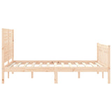 Bed Frame without Mattress Double Solid Wood Pine 3193181