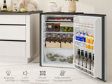 91 Litre Freestanding Under Counter Fridge Freezer, Small Fridge with Chiller Box, Adjustable T3398P343463