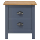 Bedside Cabinet Hill Grey 46x35x49.5 cm Solid Pine Wood 288905